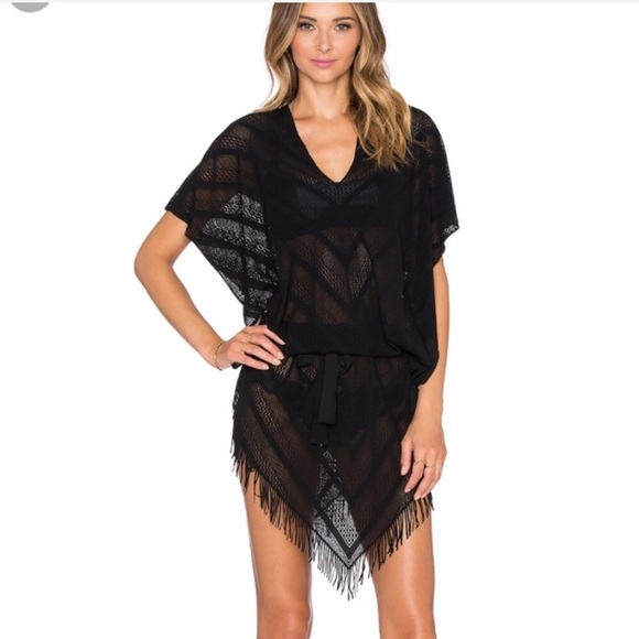 NWT PilyQ Black Posh Riviera Poncho M/L - Picture 4 of 16